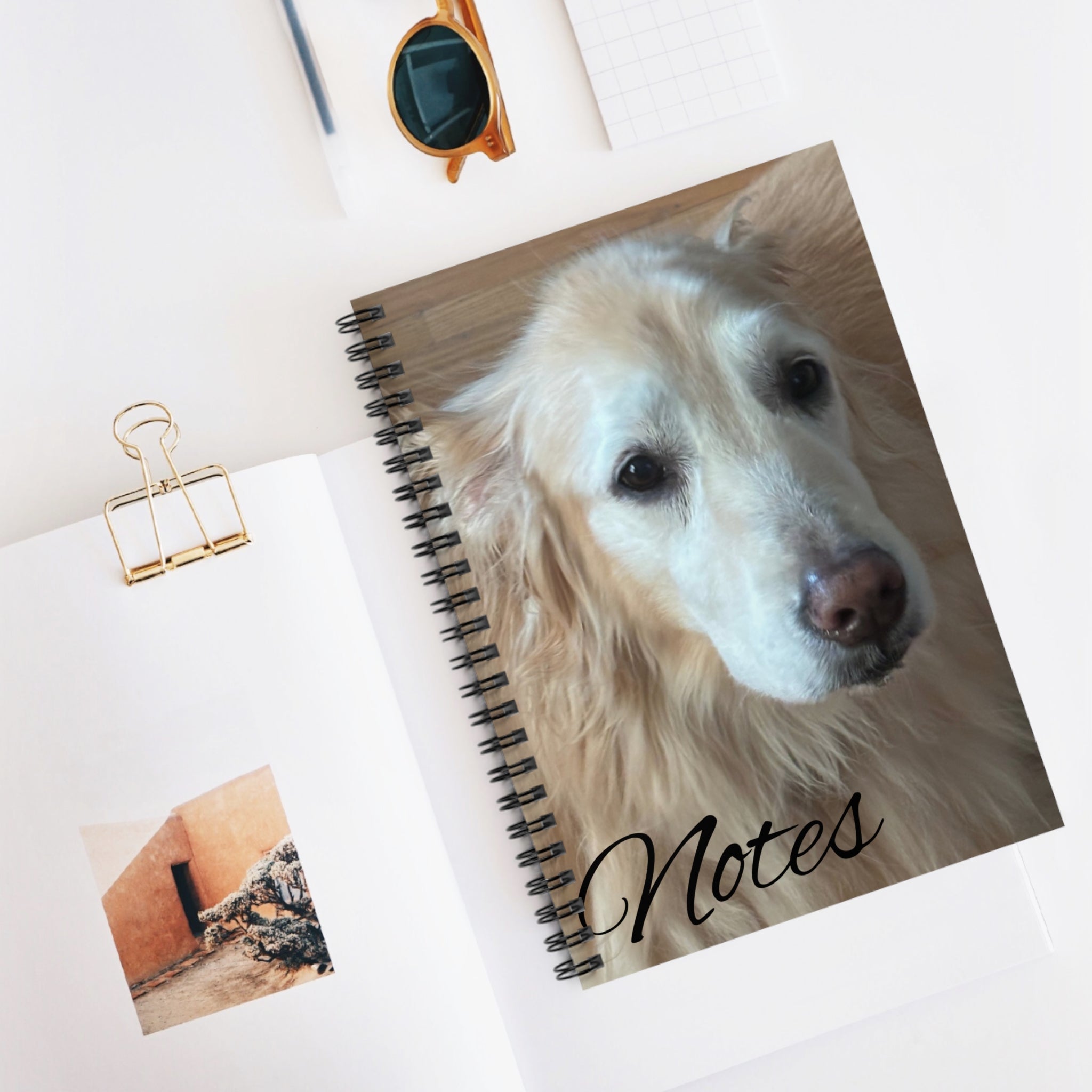 Golden Retriever Notes Spiral Notebook — Ruled Journal for Dog Lovers